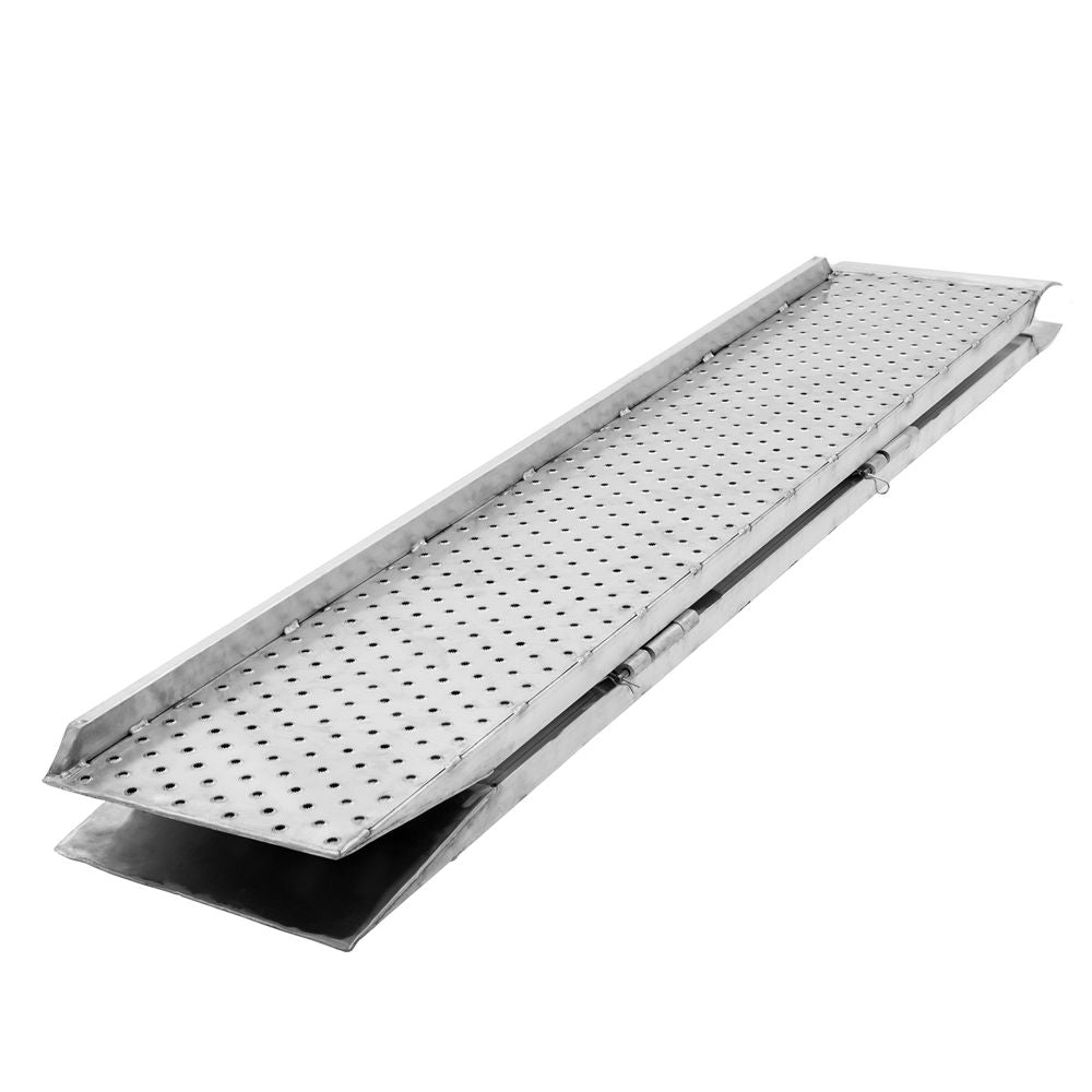 Heavy Duty Ramps Scissor Lift Loading Ramp | Model 05-34-096-06C-P | Size 8' L x 37" W | 5,000 lb. per Axle Capacity | Horsepower 23 HP | For Scissor Lifts, Utility Trailers & Equipment Haulers