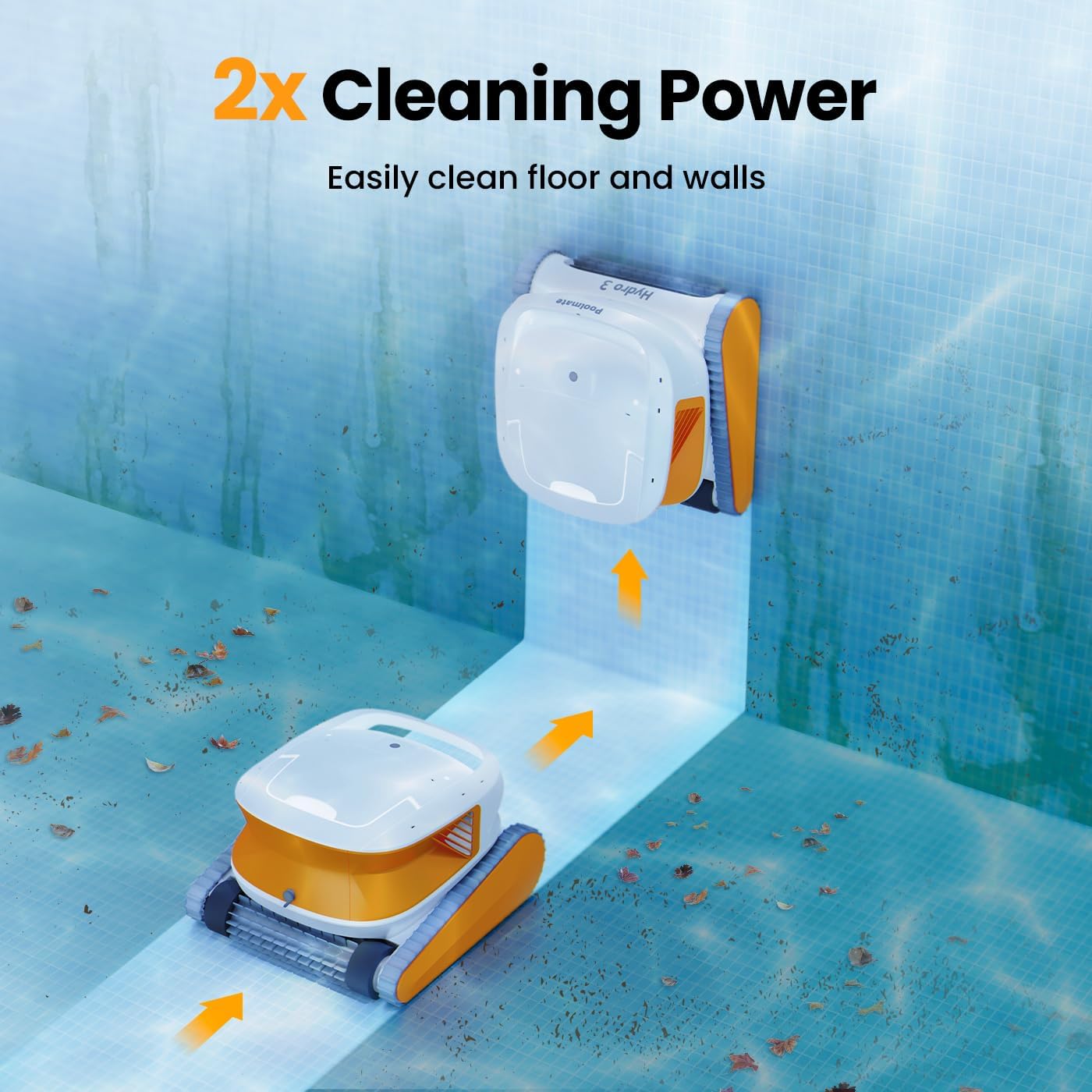 Chasing Cleaner Hydro 3 Cordless Essential Pool Cleaner | Pool Size 860.8–1076 Sq.ft | Charging Time 4 H | Battery Time 200 Min