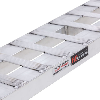 Heavy Duty Ramps Aluminum Car Trailer Ramps | Model 07-15-090-04 | Size 7' 6" L x 15" W | Capacity 7,000 lb Per Axle | Horsepower 23 HP | For Car Haulers & Trailers