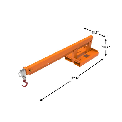 Landy Attachments Crane Jibs (Fixed & Tilt) | Capacity 5500–9900 lb | Short & Long Reach | 8-30 GPM | 2-5 Tons | For Forklifts, Skid Steers & Excavators