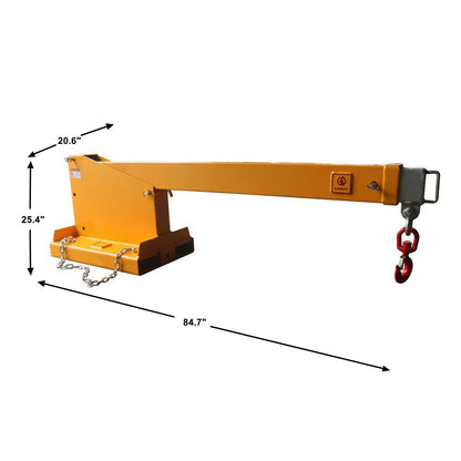 Landy Attachments Crane Jibs (Fixed & Tilt) | Capacity 5500–9900 lb | Short & Long Reach | 8-30 GPM | 2-5 Tons | For Forklifts, Skid Steers & Excavators