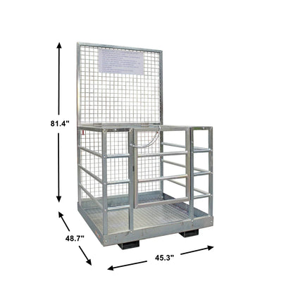 Landy Attachments Forklift Safety Cage Work Platforms | Size 36" × 36" &  48" × 45" | 8–30+ GPM | For Forklifts
