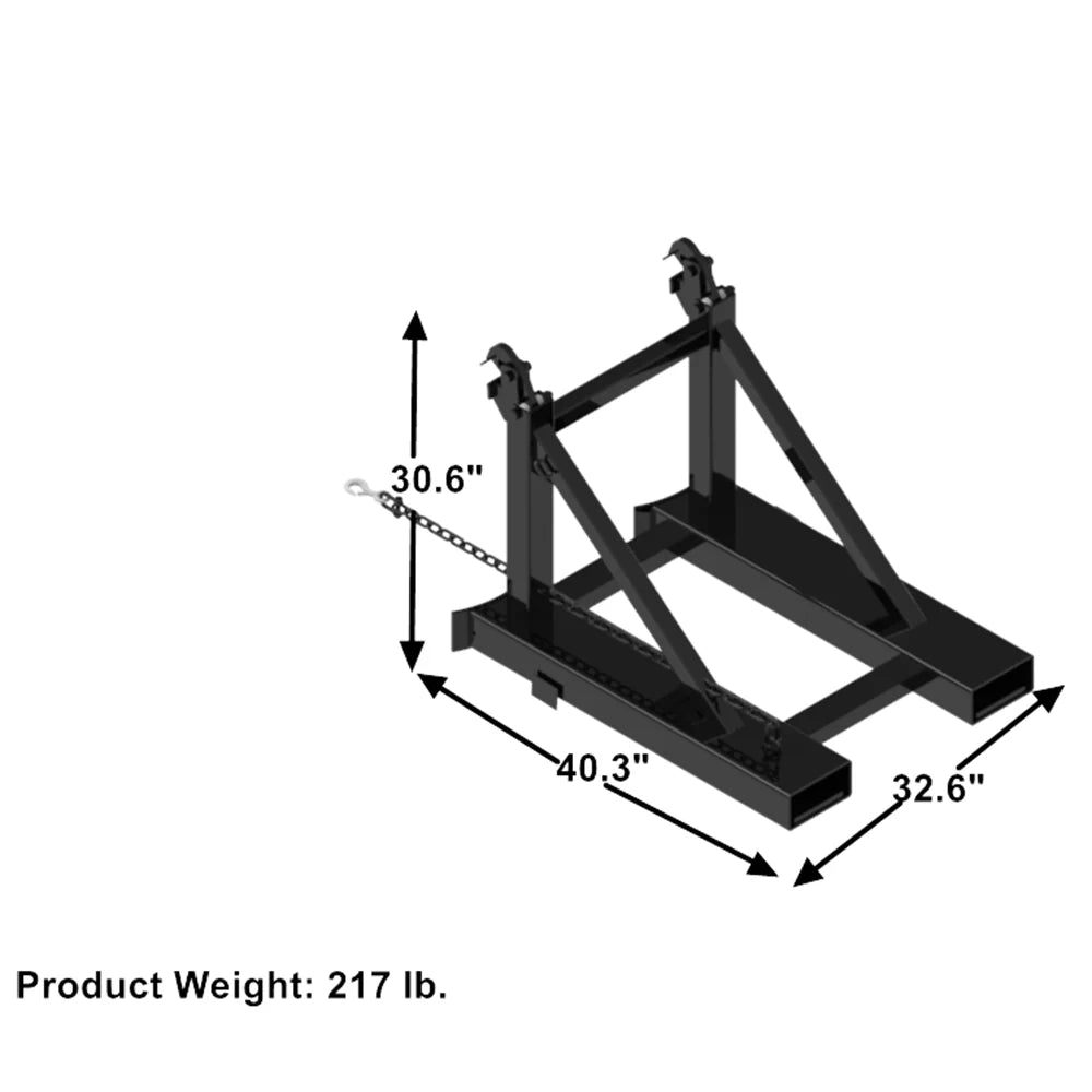 Landy Attachments Parrot Beak Double Drum Lifter | Width 40" | 8-30+ GPM | For Forklifts