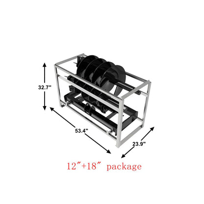 Landy Attachments Post Hole Auger Drive | Auger Diameters 12” & 18” | 11-20 GPM | 15-20 HP | For Skid Steers, ATVs, UTVs & Tractors