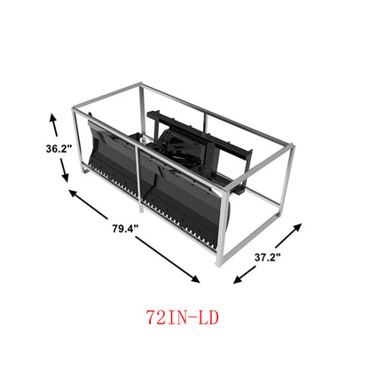 Landy Attachments Light-Duty Pusher Snow Plow | Width 72" | 16 GPM | 45-60 HP | For Skid Steers