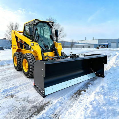 Landy Attachments Trip Edge Snow Pusher | Width 84" | 12-25 GPM | 20-35 HP | For Skid Steers, Loaders & Tractors