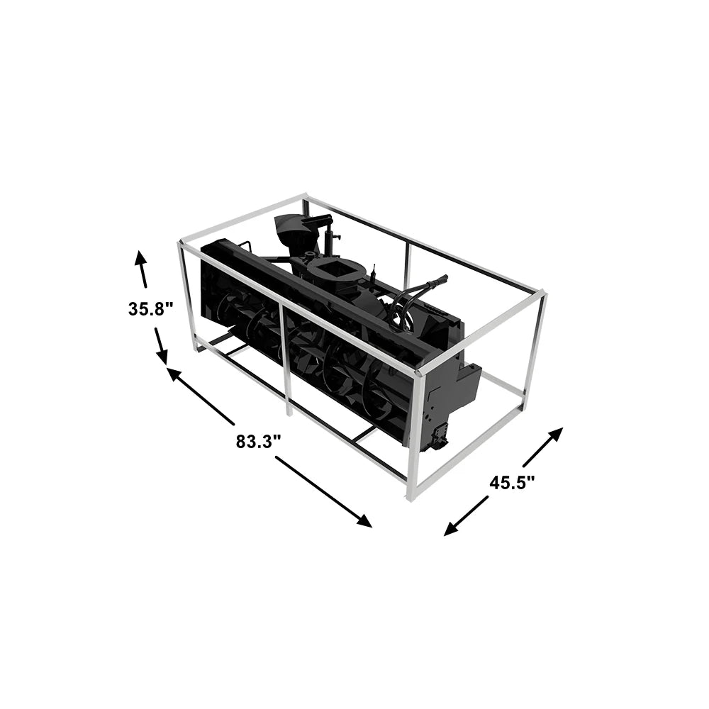 Landy Attachments Snow Blower | Width 72" | 20-35 GPM | 20-35 HP | For Skid Steers, Tractors & UTVs