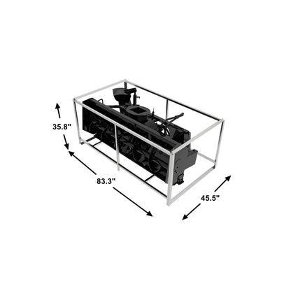 Landy Attachments Snow Blower | Width 72" | 20-35 GPM | 20-35 HP | For Skid Steers, Tractors & UTVs