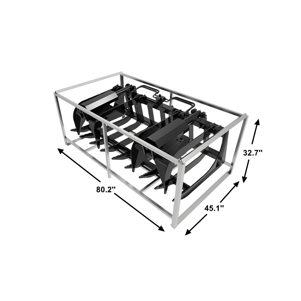 Landy Attachments Root Grapple Bucket | Width 72" | 16 GPM | For Skid Steers