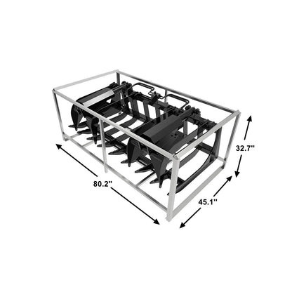 Landy Attachments Root Grapple Bucket | Width 72" | 16 GPM | For Skid Steers