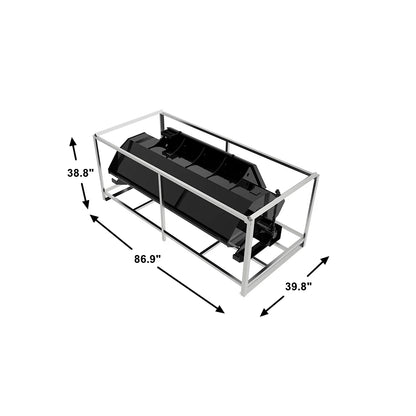 Landy Attachments Rotary Tiller | Tilling Width 72" | 20 GPM | 20-35 HP | For Skid Steers, UTVs, ATVs & Tractors