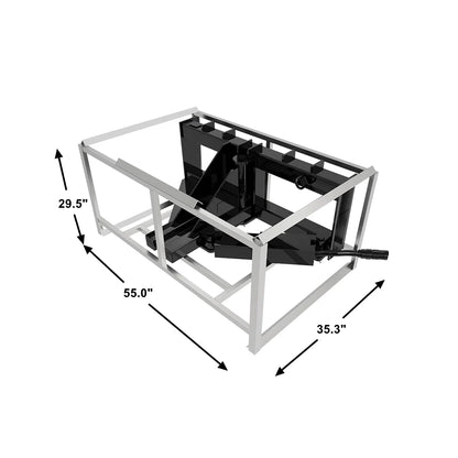 Landy Attachments Heavy Duty Post & Tree Puller | Width 48" | 16-20 GPM | 12-15 HP | For Skid Steer, ATVs, UTVs & Tractors