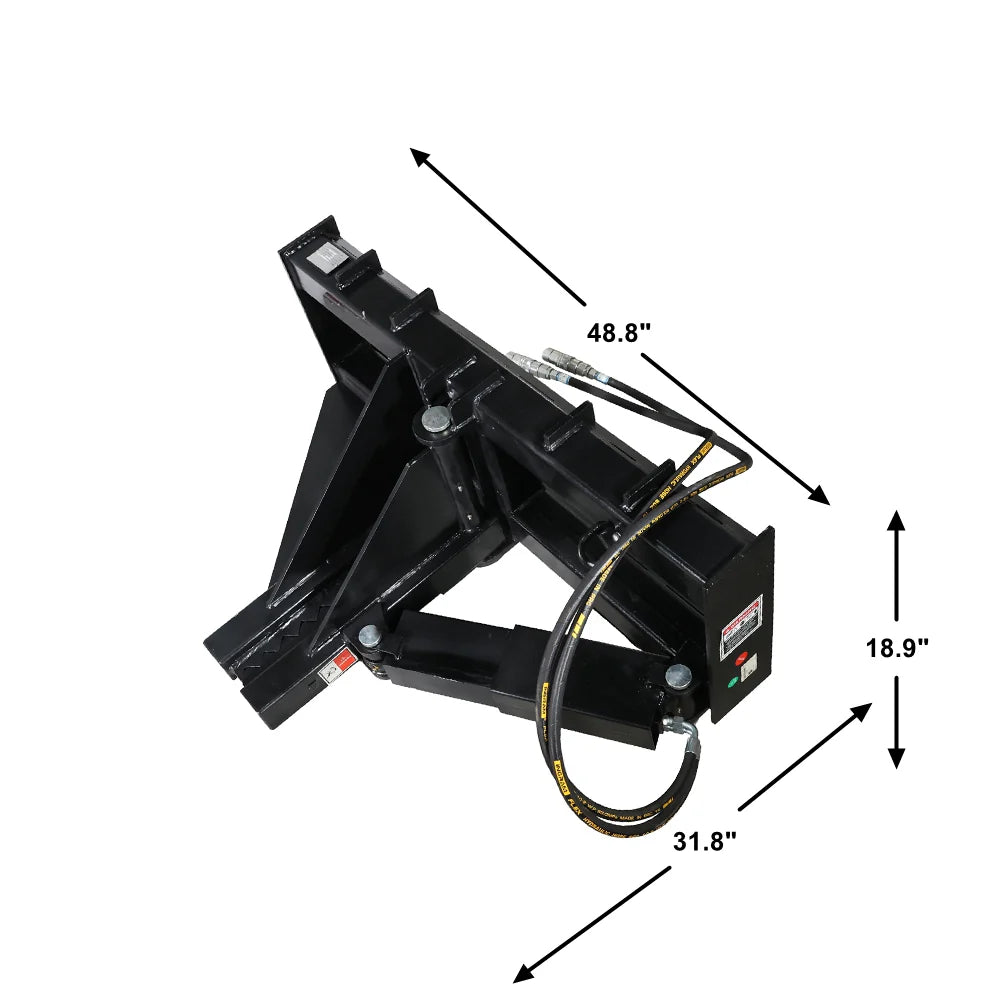 Landy Attachments Heavy Duty Post & Tree Puller | Width 48" | 16-20 GPM | 12-15 HP | For Skid Steer, ATVs, UTVs & Tractors