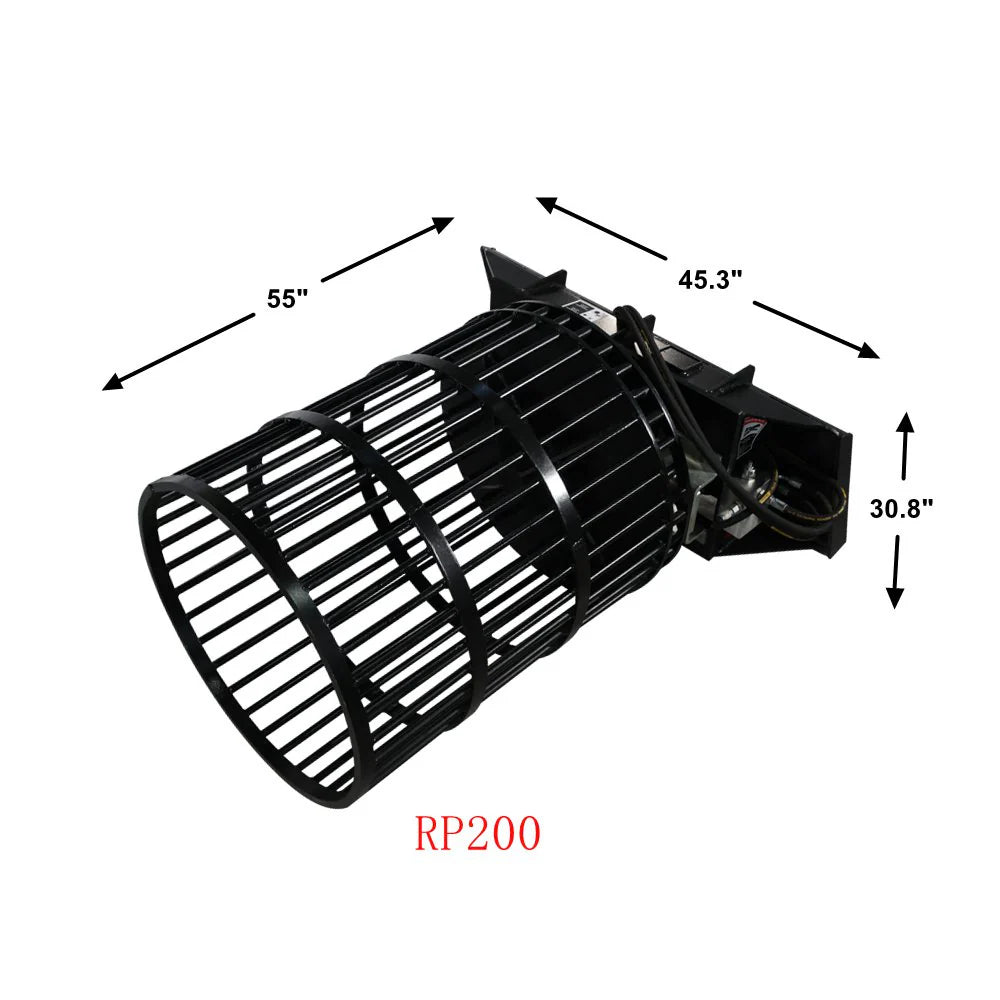 Landy Attachments Rotary Rock Picker | Diameter Drums 30" & 36" | 21-26 GPM | For Skid Steers