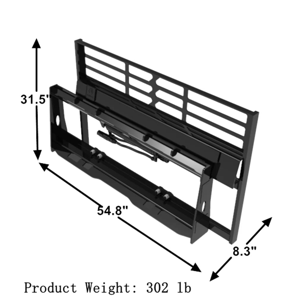 Landy Attachments Pallet Fork Frame & Clamp on Forks | Width 49" | 16 GPM | 20-30 HP | For Skid Steers & Tractors