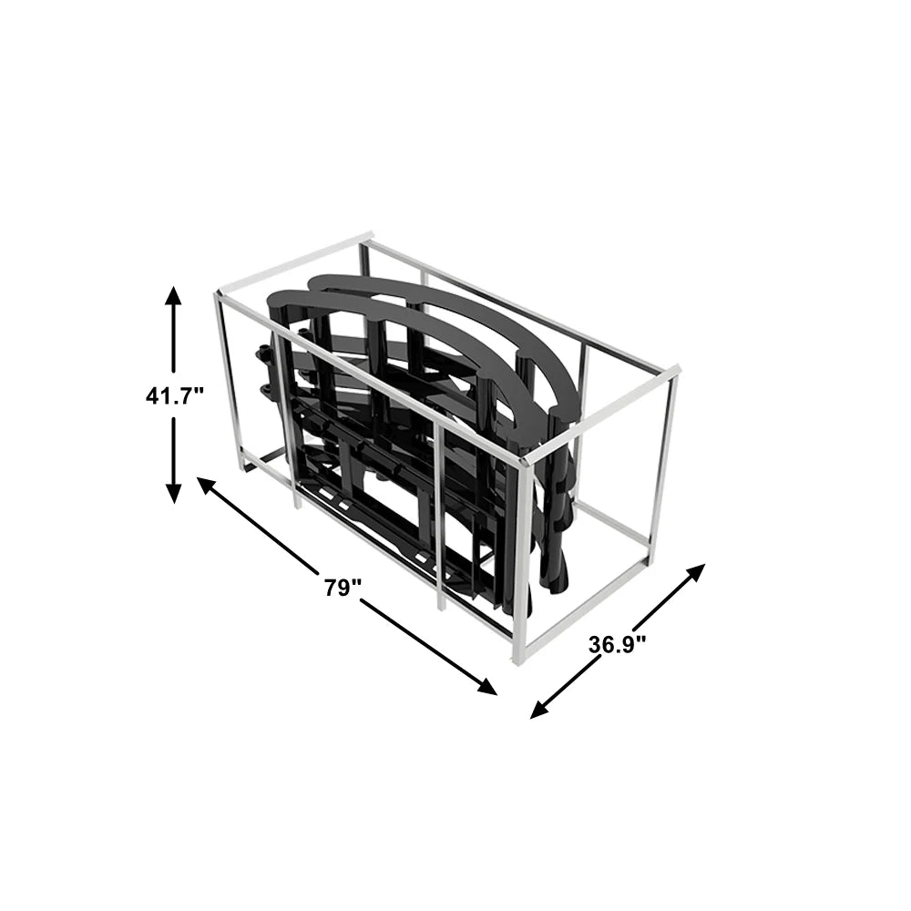 Landy Attachments Hay Bale Grapple | Width 57.6" | 15 GPM | 20–25 HP | For Skid Steer, Tractor, ATV & UTV