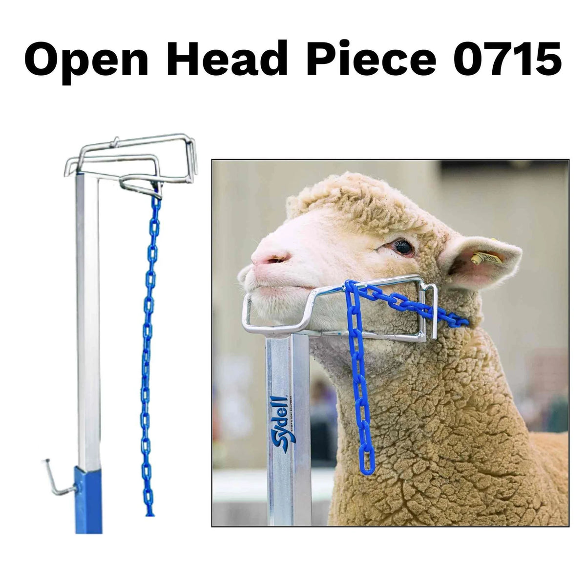 Sydell Open Fitting Head Piece | #0715 | Adjustable | Zinc-Plated | For Sheep & Goat Handling