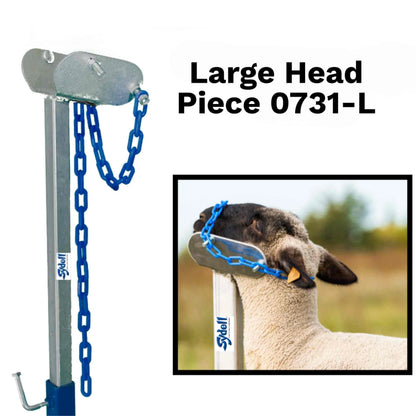 Sydell Large Head Piece | #0731-L | 110+ lbs Stock | Chain Kit Included | For Sheep & Goat Handling