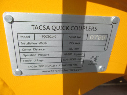 Teran Volvo Excavator Quick Coupler | Model QCEC-140 & QCEC-210 | Pin Diameter 65mm & 80mm | For Excavators