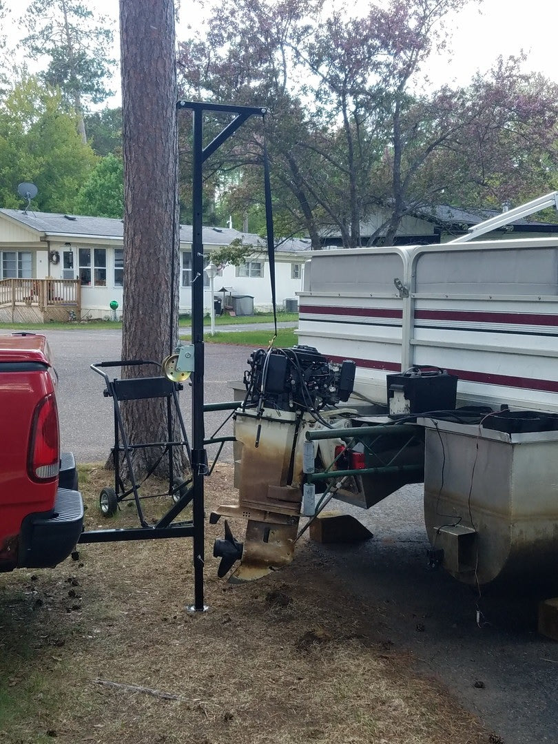 KShot Deluxe Hitch-Mounted Deer Hoist W/ Swivel & Gambrel | Model DEER-HOIST-SWIVEL | Height 95.75" | 20 To 100+ HP | For Trucks, SUVs, ATVs & UTVs