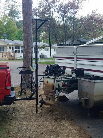 KShot Deluxe Hitch-Mounted Deer Hoist W/ Swivel & Gambrel | Model DEER-HOIST-SWIVEL | Height 95.75" | 20 To 100+ HP | For Trucks, SUVs, ATVs & UTVs