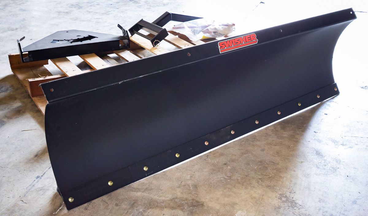 Swisher Rolled Plow Blade | Model 2850-B | 62" Width | Heavy-Duty, Adjustable Snow and Dirt Blade | Horsepower 15 To 20 HP | For UTVs & ATVs
