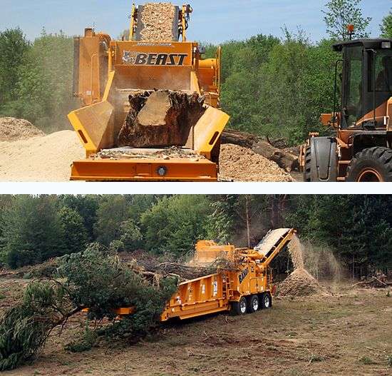 2025 Bandit Beast Horizontal Grinder | Model 3680XP - Track & Towable | Width 130" & 139" inches | Fuel Tank 300 & 400 Gallons