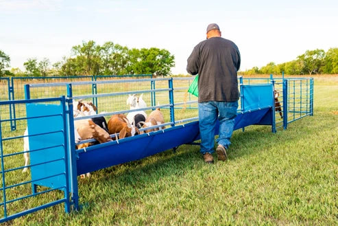 Sydell Fenceline Feeder Add-On | #0816HP / #0818HP | Height 42" To 50" | Length 49" | Width 25 1/2" | For Sheep & Goat