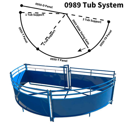 Sydell Corral Working System Tub | #0989TUB | 13'6" L x 7'8" W | For Sheep & Goat Handling