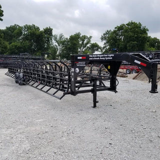 Industrias America Double Wide Bale Trailer 20X4 | Length 20' | Width 8' | Hydraulic Latch System
