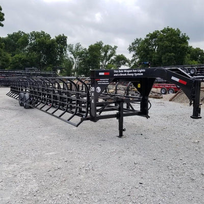 Industrias America Double Wide Bale Trailer 20X4 | Length 20' | Width 8' | Hydraulic Latch System