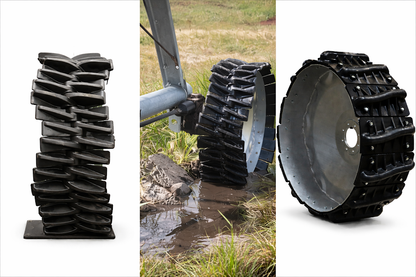 Shark Wheels Airless Irrigation Solution | High Traction SWIFT | 30-Paddle | For Standard Center Pivot Irrigation Systems