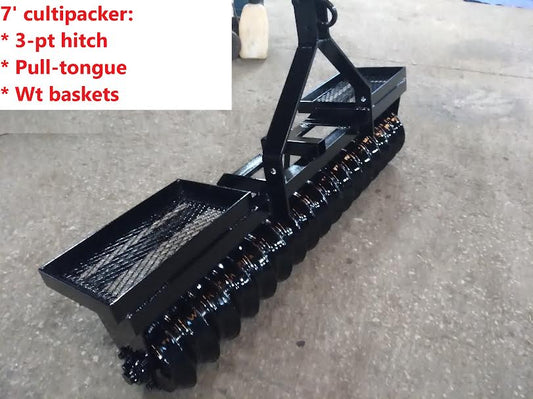 Ripping It Outdoors 7' Cultipacker | Width 84" | 30–45+ HP | 3-Point OR Pull Type OR Quick Attach | For Tractors