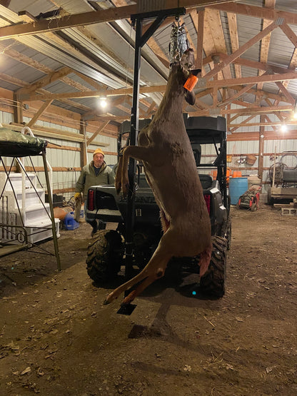 KShot Deluxe Hitch-Mounted Deer Hoist W/ Swivel & Gambrel | Model DEER-HOIST-SWIVEL | Height 95.75" | 20 To 100+ HP | For Trucks, SUVs, ATVs & UTVs
