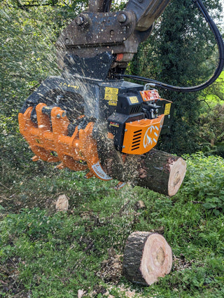 MDE Machinery Log & Debris Grapple Saw | Model SX1400SAW/WD | 360° Rotation | Opening Width  43.33" Inches | Machine Size 14-19.5 Ton | For Excavators