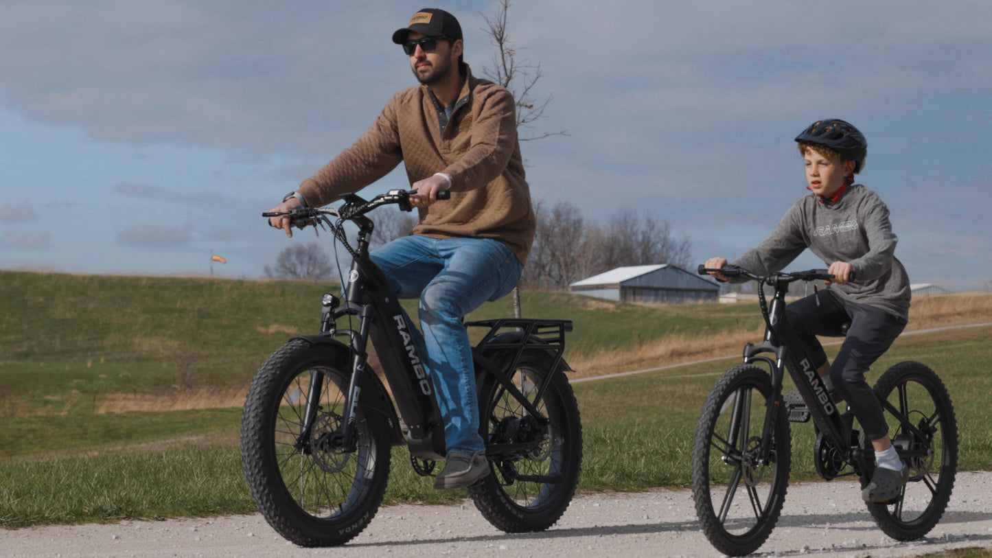 Rambo | E-Bike | Model Kid's 24" Chameleon | 250W Rear Hub Motor | 24V 10.5Ah Integrated Battery | Up to 15 Miles Range | Speed Up-To 17 Mph | For Kids Ages 9–14