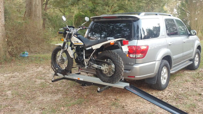 Black Widow Heavy Duty Motorcycle Carrier | Model SMC-600R | Size 78.75" L x 8" W | Capacity 600 lb | Class III/IV 2" Hitch | Horsepower 4 To 90+ HP | For Trucks, SUVs, & Vans