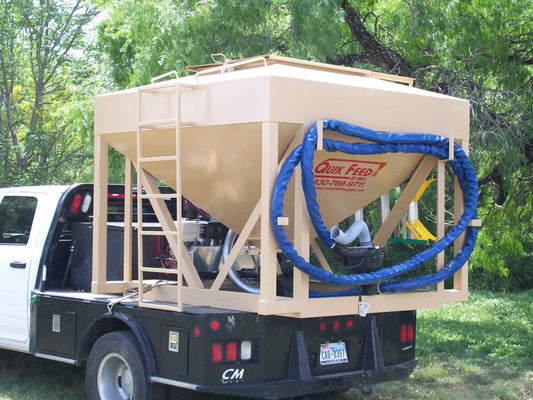 AWS Blind | Quik Feed Trailer | 1.5 To 4.5 Ton Double Axle | 500 lbs/min Feed Rate | Self-Contained Air Drive | Horsepower 25 To 50 HP | For UTVs, ATVs & Tractors