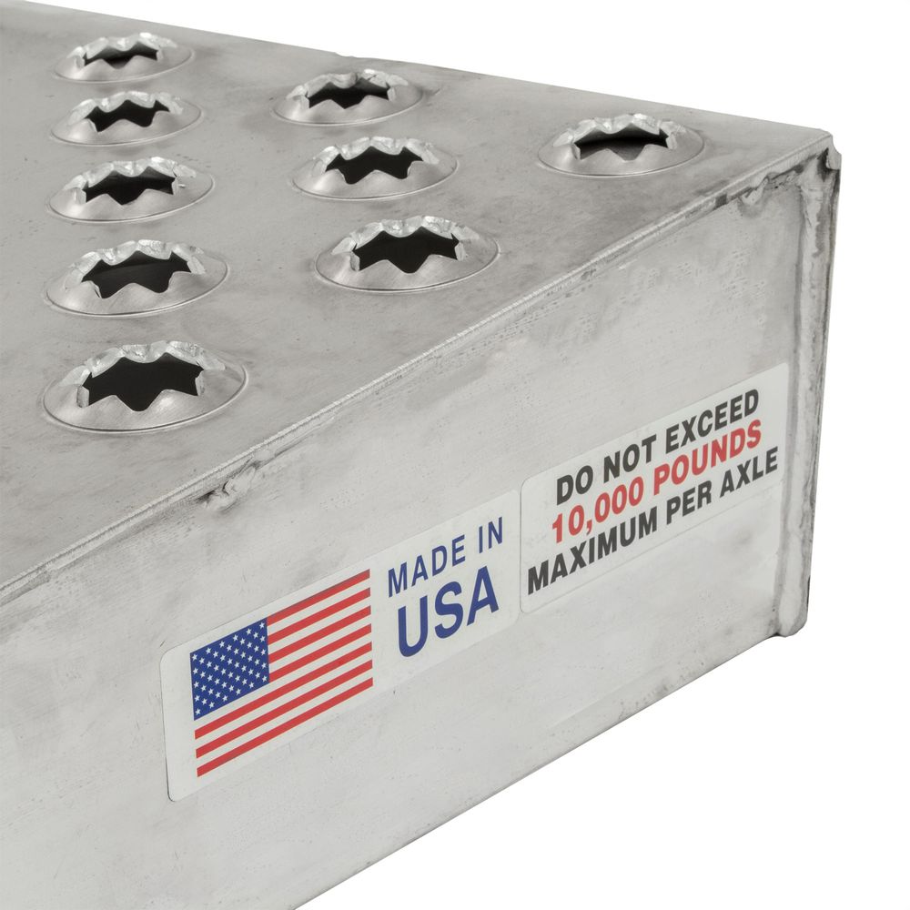 Heavy Duty Ramps Aluminum Shipping Container Wedge Ramps | Model 10-16-048-WEDGE | Size 48" L x 16" W | Capacity 10,000 lb. | Horsepower 23 HP | For 6" Lip Shipping Containers