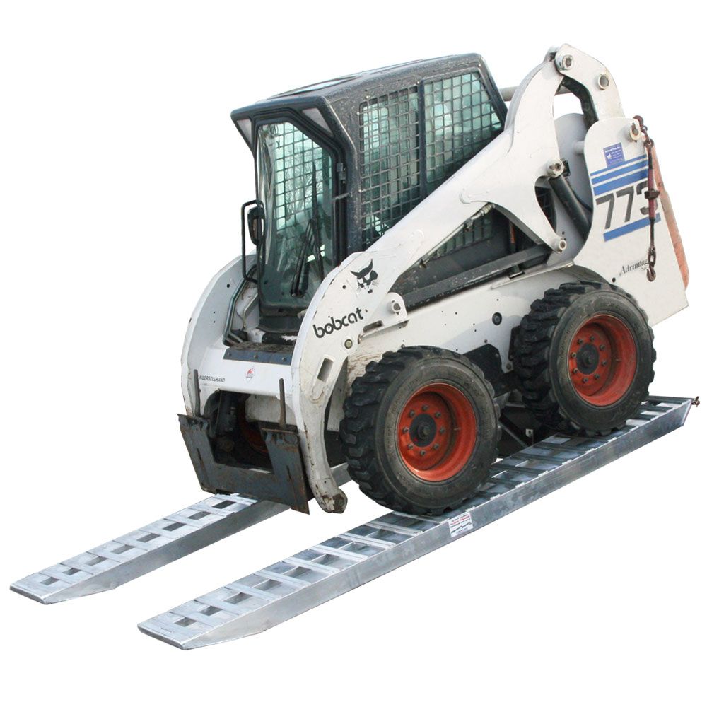 Heavy Duty Ramps Heavy Equipment Loading Ramps | Model 10-16-120-02-S | Size 10' L x 16" W | Capacity 10,000 lb Per Axle | 23 HP | 0 To 25 GPM | For Skid Steers & Tractors