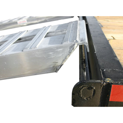Heavy Duty Ramps Heavy Equipment Ramps | Model 10-16-120-05-S | Size 10' L x 16" W | Hook End, Stub Foot | 10,000 lb. per Axle | Horsepower 23 HP | For Trailers 36"-42" Drop