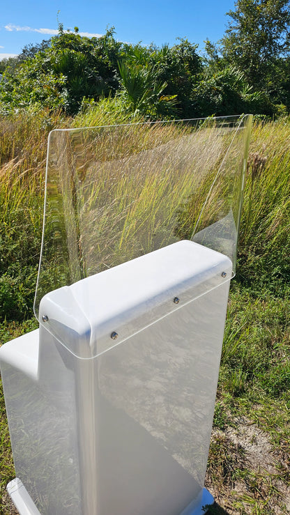 RIO MARINE CUSTOMS Fiberglass Boat Console with Seat | Model CMCC03.5 | 24" W x 48" H x 53" D | For 18–22 ft Center Console Boats