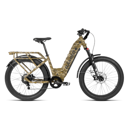 Rambo | E-Bikes | Model Nomad 2.0 | Up to 30 MPH | Up to 38-Mile Range | 1000W Hub Motor | Dual Battery | 48V 15Ah-20Ah LG Battery | For Hunters & Adventurers