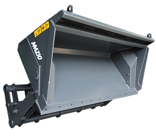 Mazio High Tip (Dump) Bucket SSL | Total Width 1550 to 2150 mm | Capacity (Low Density) 300 to 870 Lts | For Skid Steers