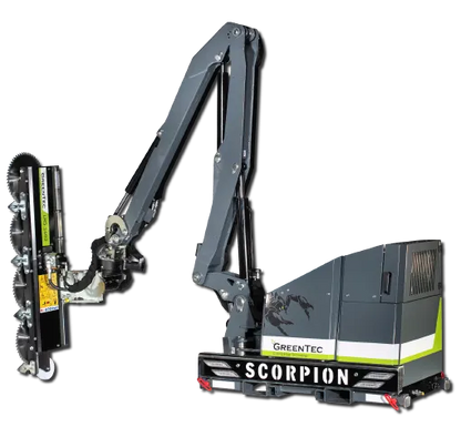 GreenTec Limb Trimmer High Reach | Model Scorpion-430 PLUS | Transport Width 7' 3" | Hybrid Arm System | For Skid Steers