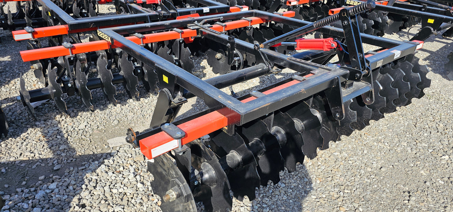 Industrias America 3-Point Disc Harrow | Model 2228X | Cutting Width 9' | Blade Size 22" | Horsepower 55 To 75 HP | For Tractors