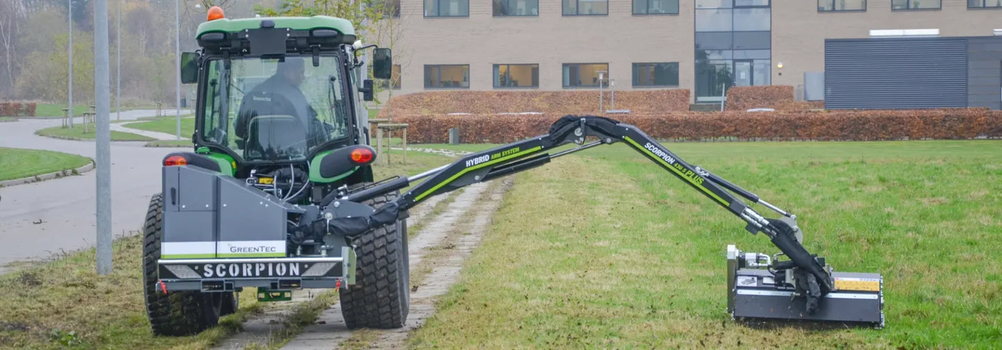 GreenTec Limb Trimmer High Reach | Model Scorpion-430 PLUS | Transport Width 7' 3" | Hybrid Arm System | For Skid Steers