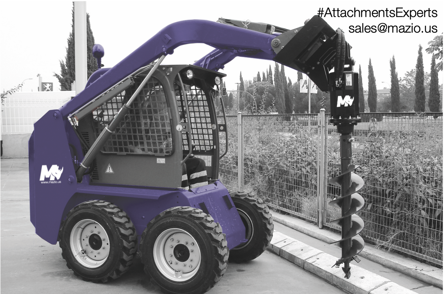 Mazio Auger Drive | Motor 100 to250 cc | Weight 60 to 350 Kg | Hexagon 50 to 70 Ø | For Skid Steers