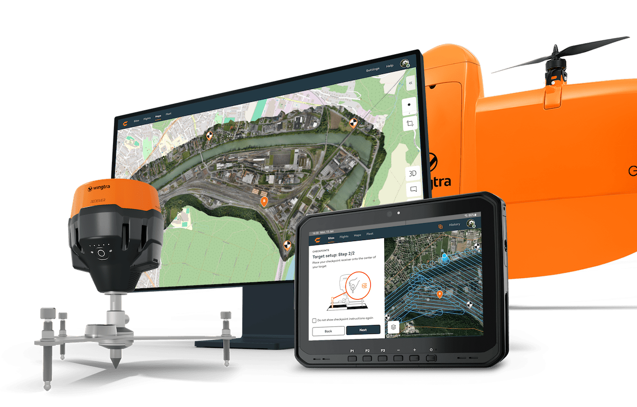 Wingtra | Wingtra One GEN II | VTOL Mapping Drone | 61 MP | Up to 59 Min Flight Time | 16 m/s Flight Speed  | 6-25 MP Camera GIS & Engineering