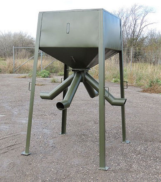 AWS Blind | Heavy Duty Protein Extended Tube Feeders | Model 1000 lb, 2000 lb & 3000 lb Capacity | Gravity-Fed | Horsepower 20 To 75 HP | For Tractors, ATVs, UTVs